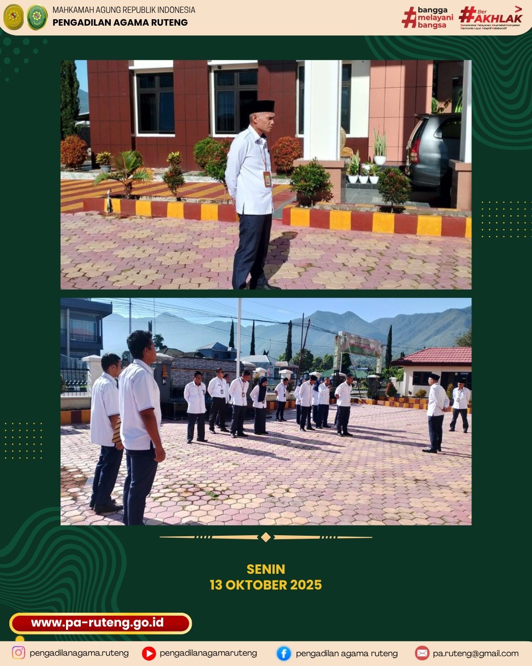 Apel pagi 13 oktober 2