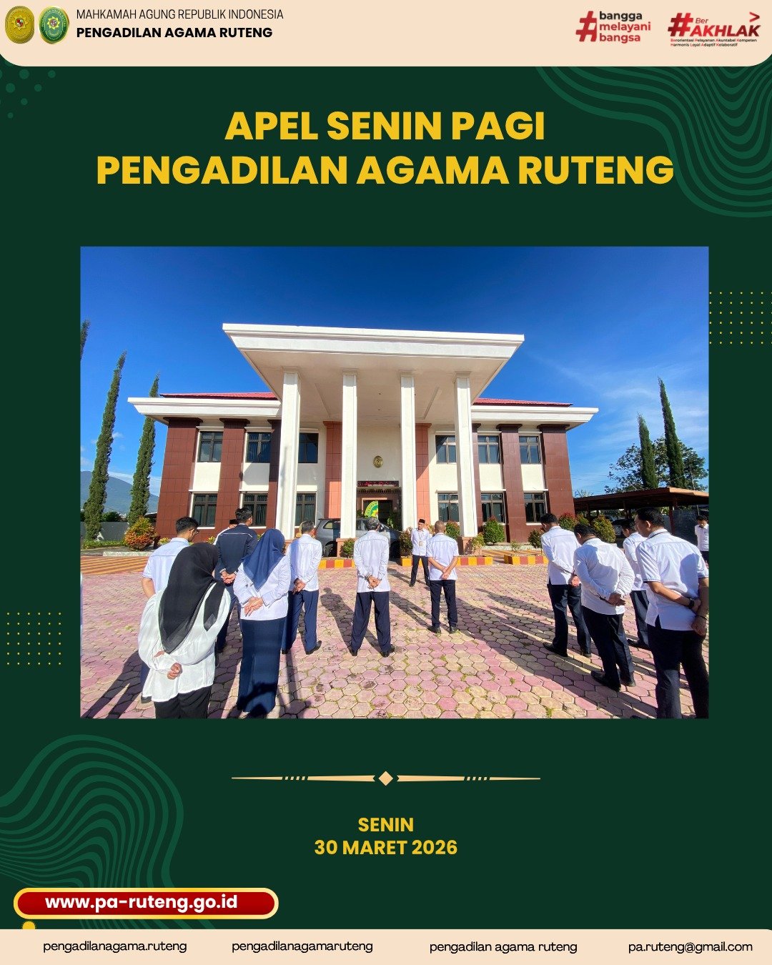 apel senin 30 Maret